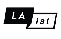 Black and white logo that reads LA ist