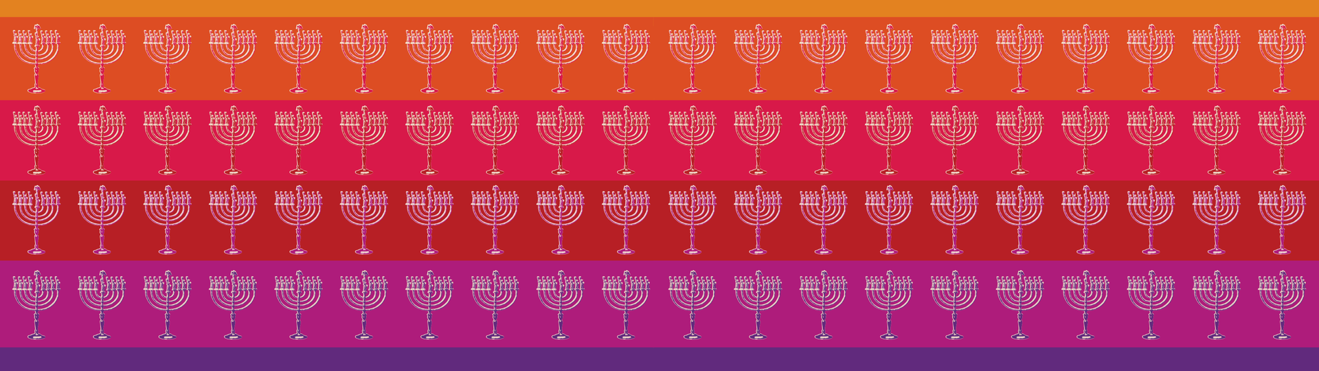 Colorful stripes with Hanukkah lamp repeated