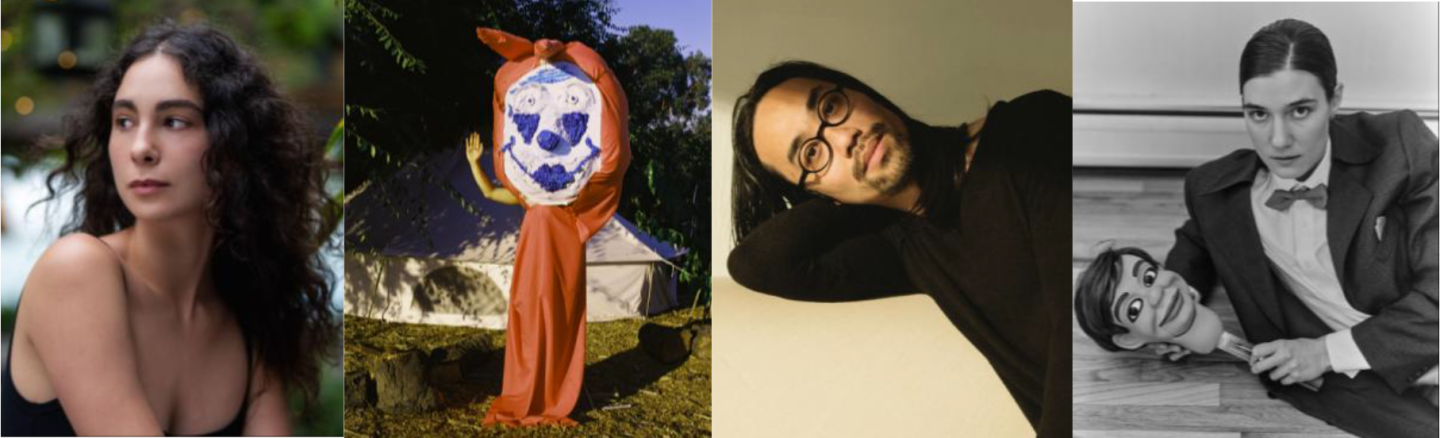 quartert of images spliced together depict individual performers