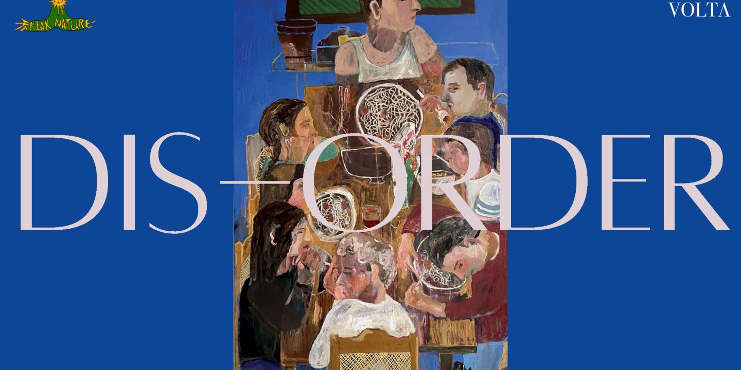 Dis-order key art with a family seated at a table.