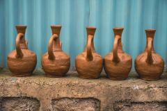 Five Ethiopian vases