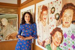 Lisa Edelstein poses in her studio.